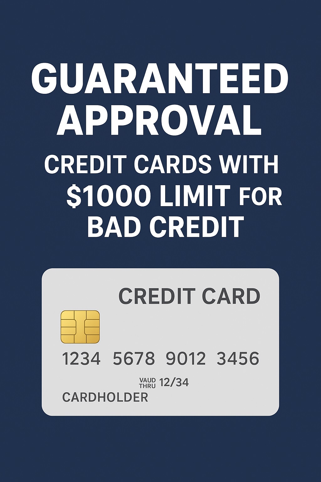 Guaranteed Approval Credit Cards with $1,000 Limits for Bad Credit