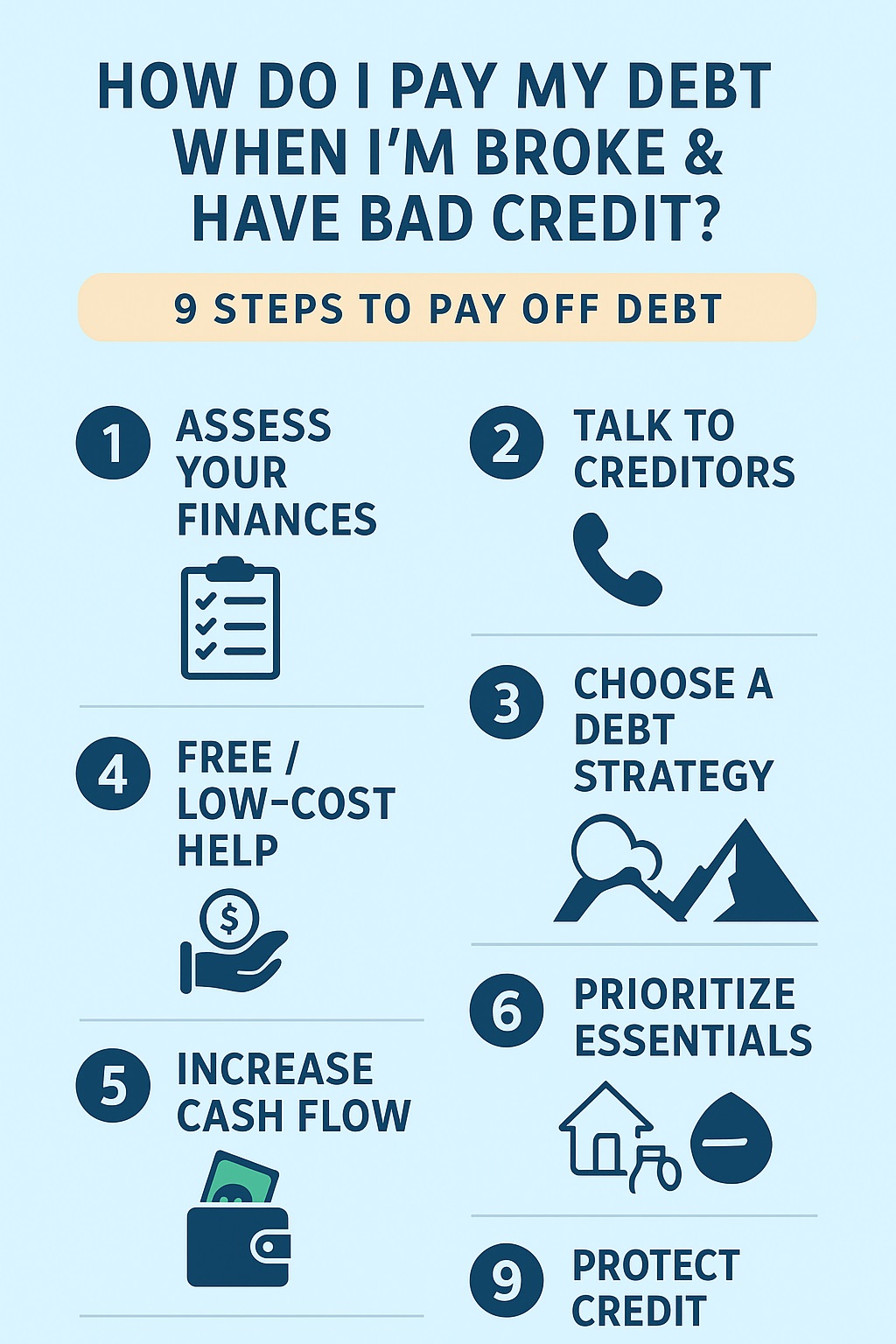 How Do I Pay My Debt When I Am Broke and Have Bad Credit: Real Advice You Can Use Today