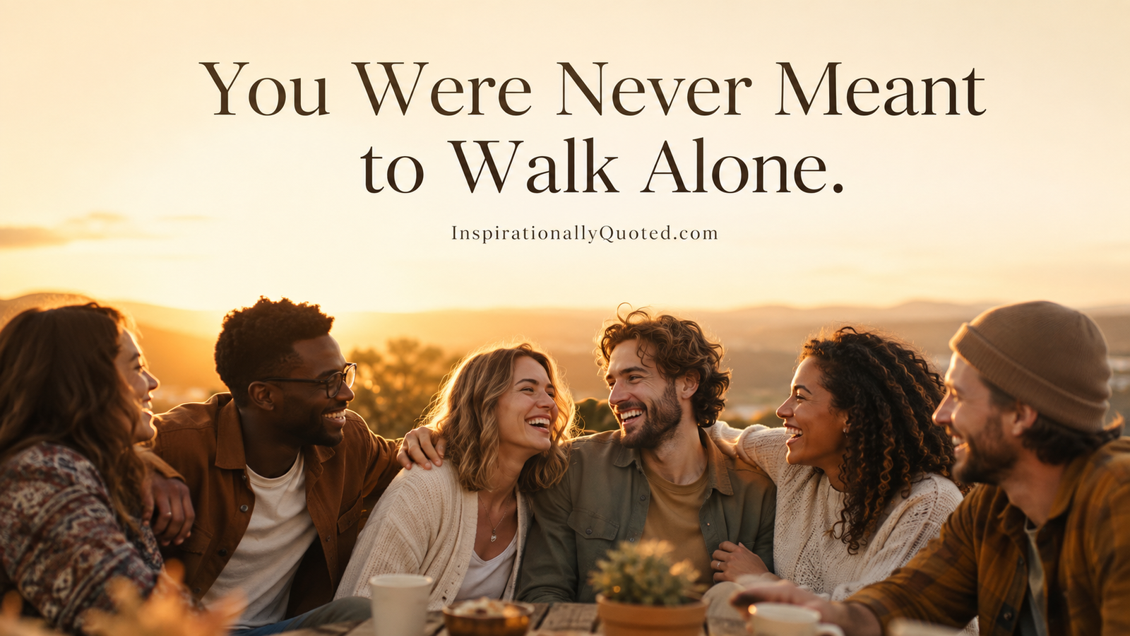 Group of friends connecting and laughing together, overcoming loneliness through friendship